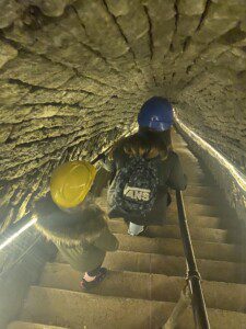 Descending into the caves Descending into the caves